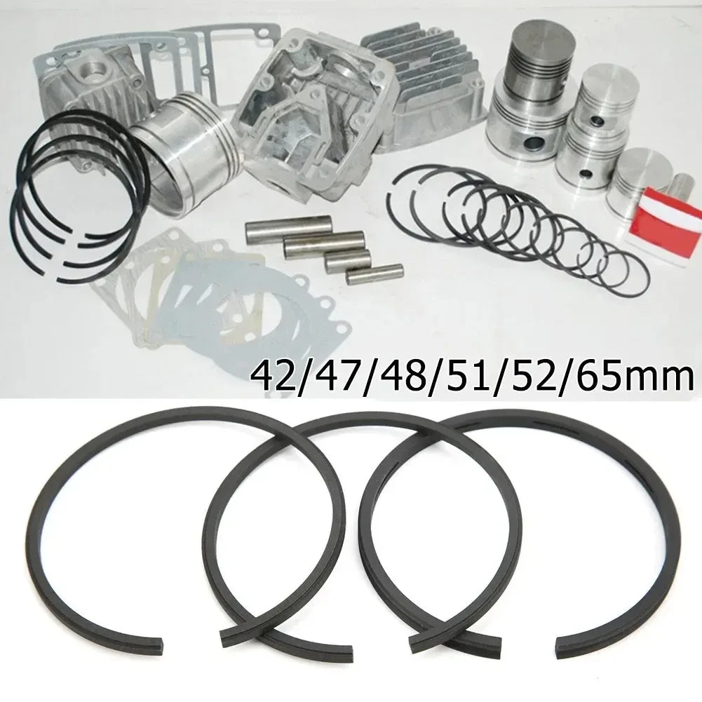 3pcs Piston Rings Set for Air Compressor | Pneumatic Cylinder Replacement Kit