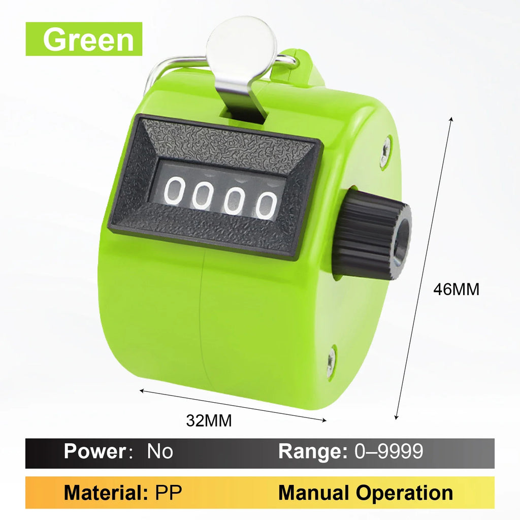 Manual Counter Mechanical Tally Handheld Rotary Clicker Counter | Resettable People Counting Tool