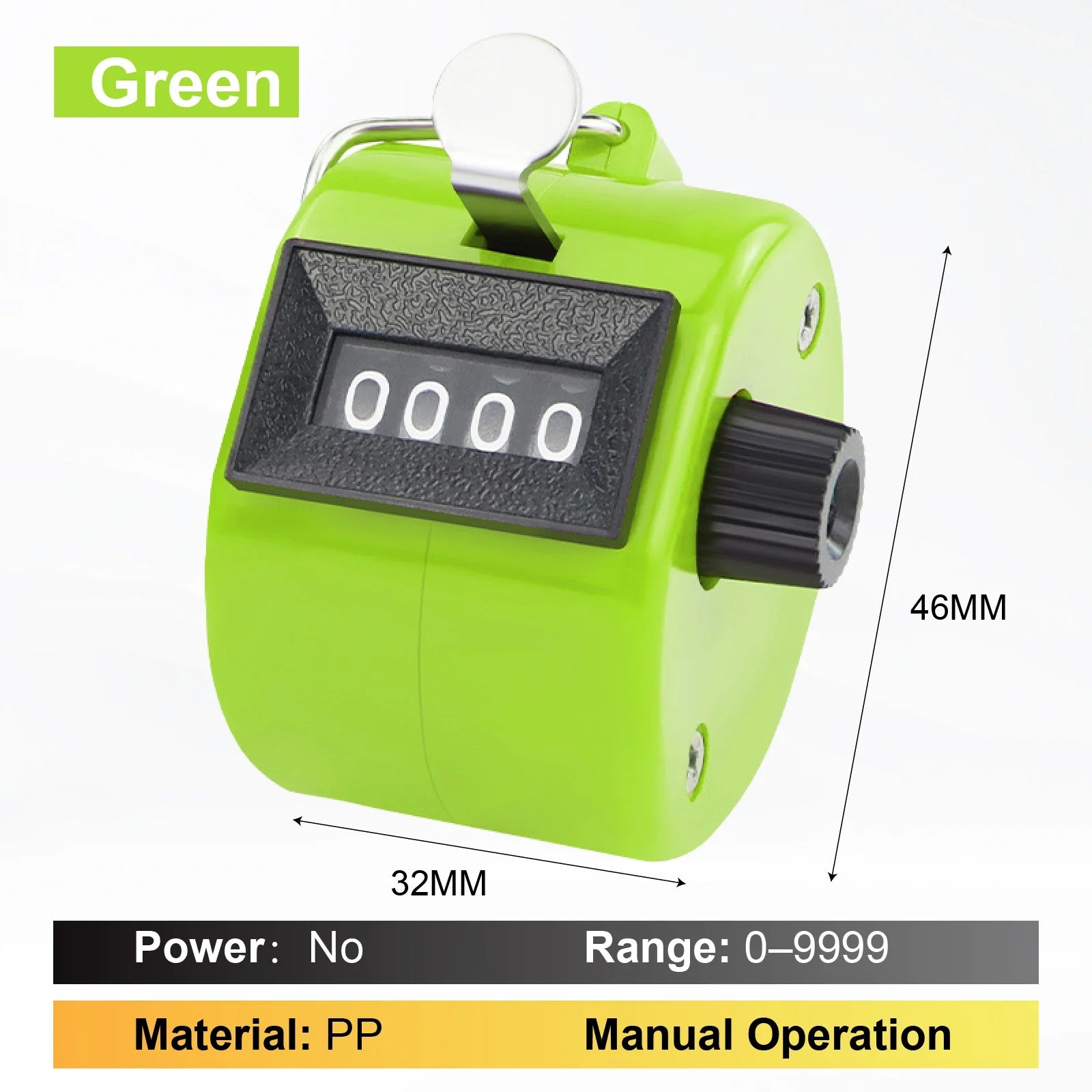 Manual Counter Mechanical Tally Handheld Rotary Clicker Counter | Resettable People Counting Tool