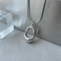 Irregular Pendant Necklace for Women | Stainless Steel Snake Chain Minimalist Jewelry