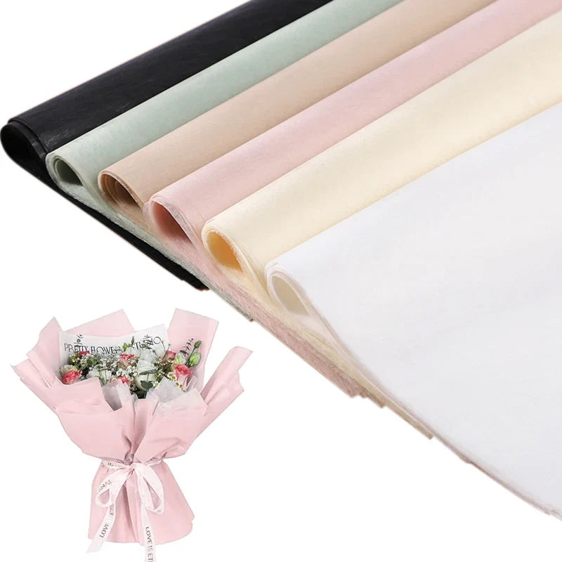 40Pcs Korean Flower Wrapping Paper Set | Floral Bouquet Packaging for Gift Decoration