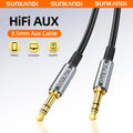 SUNKANDI 3.5mm Aux Cord | Male to Male Stereo Audio Cable for Car, Speaker, Headphones