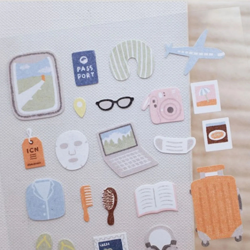 Happy Journey Sticker Set | Korean DIY Scrapbooking and Journal Decor