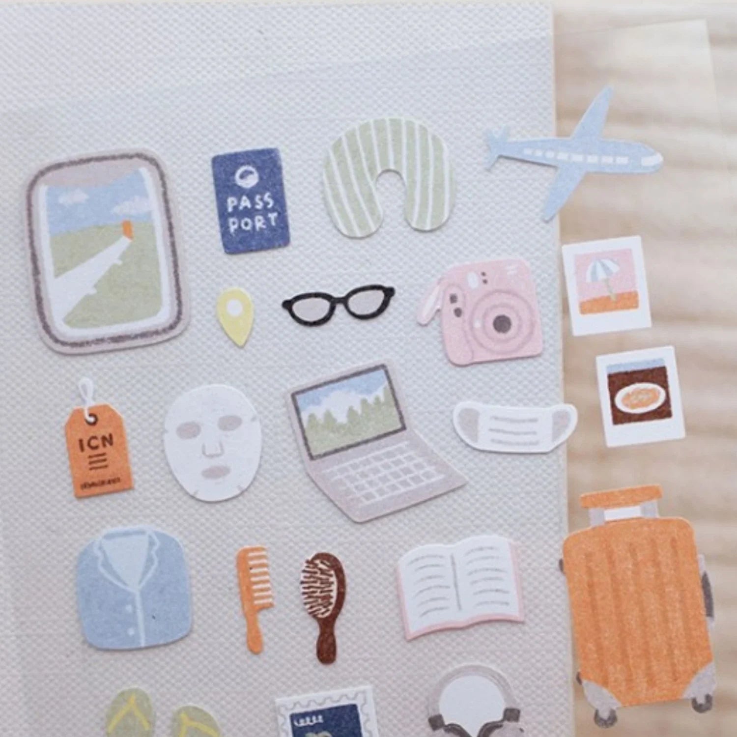 Happy Journey Sticker Set | Korean DIY Scrapbooking and Journal Decor
