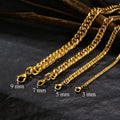 Men's Chunky Miami Cuban Chain Necklace | Vintage Punk Hip Hop Stainless Steel Link Collar Jewelry