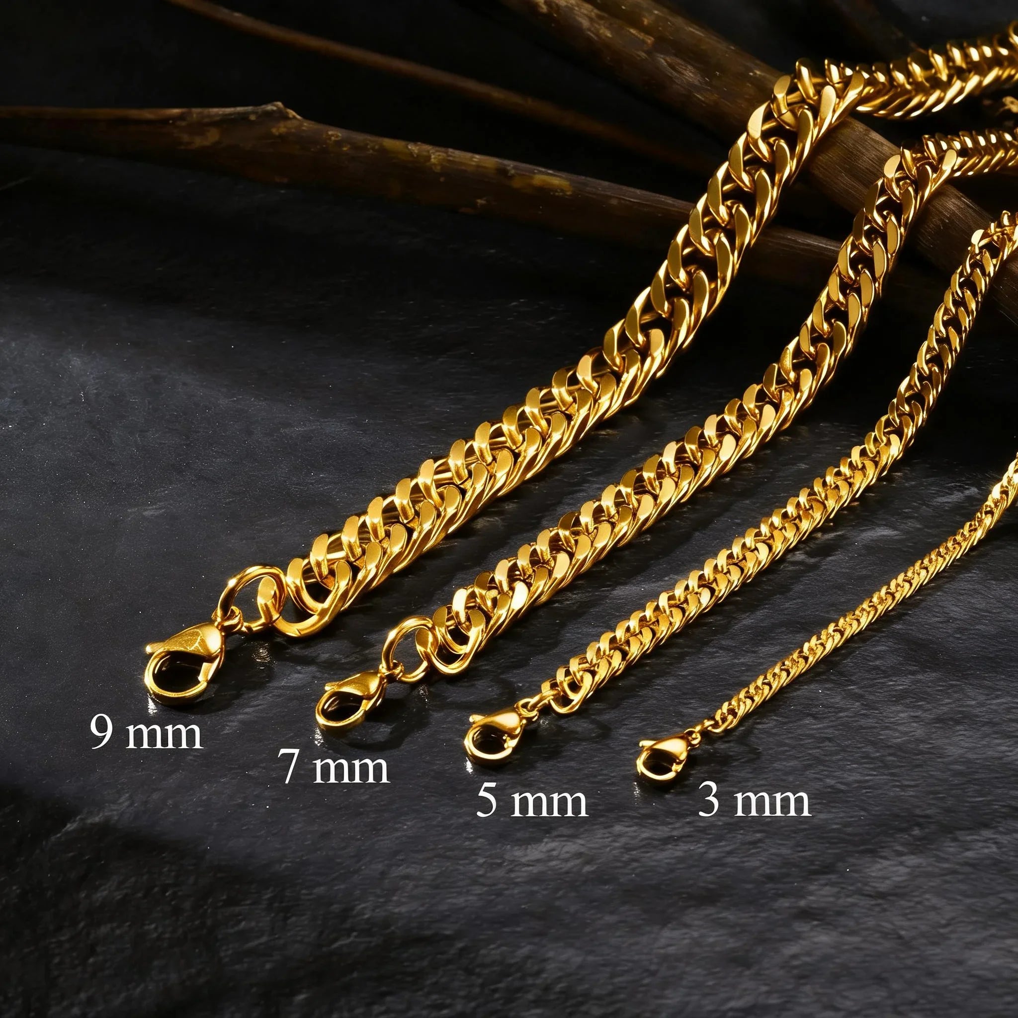 Men's Chunky Miami Cuban Chain Necklace | Vintage Punk Hip Hop Stainless Steel Link Collar Jewelry