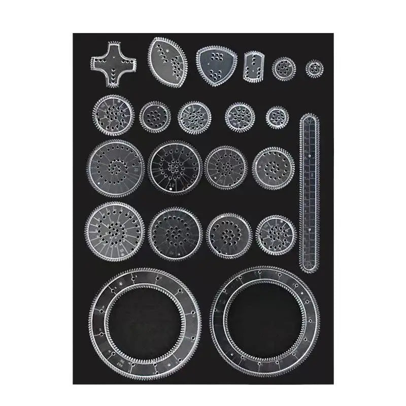 22pcs Drawing Toys Set | Geometric Ruler Mathematical Roulette Drawing Tools for Kids