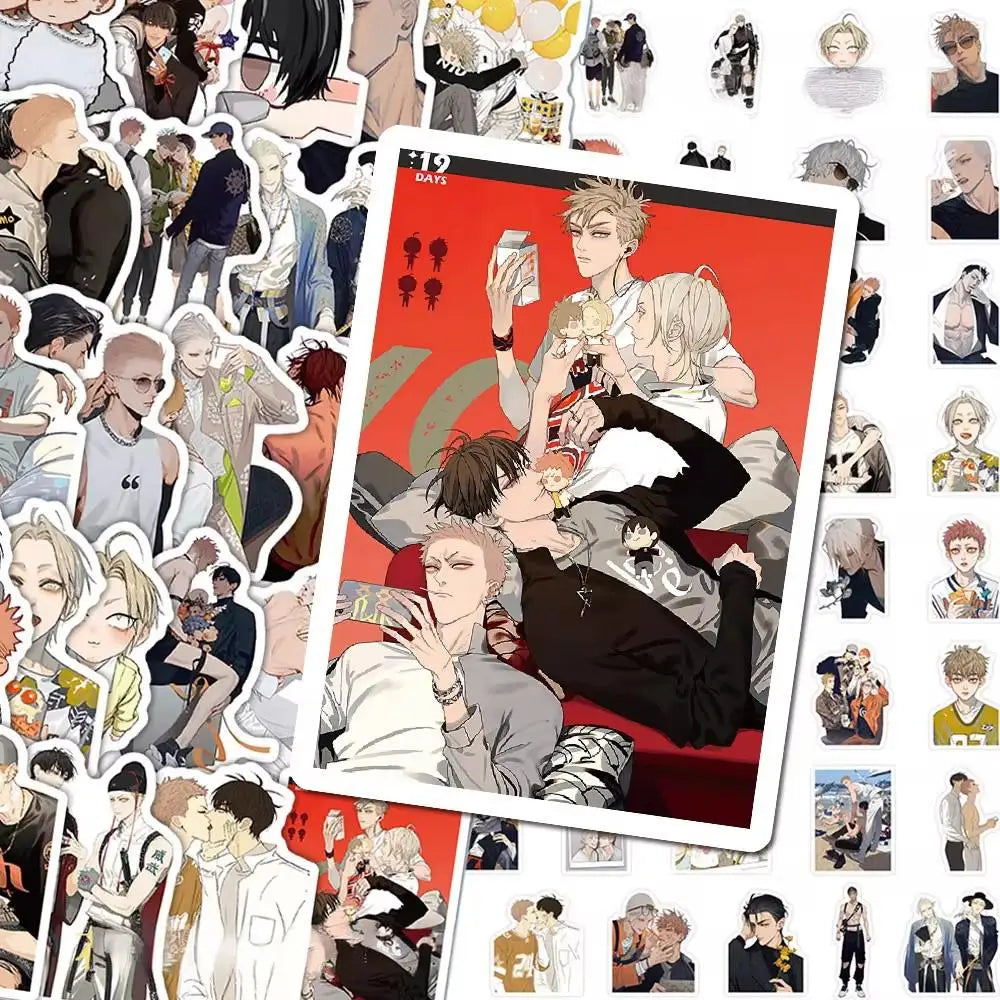 65 Pcs Manga Old Xian 19 Days Sticker Set | DIY Scrapbooking Decals for Mo Guanshan and He Tian Fans