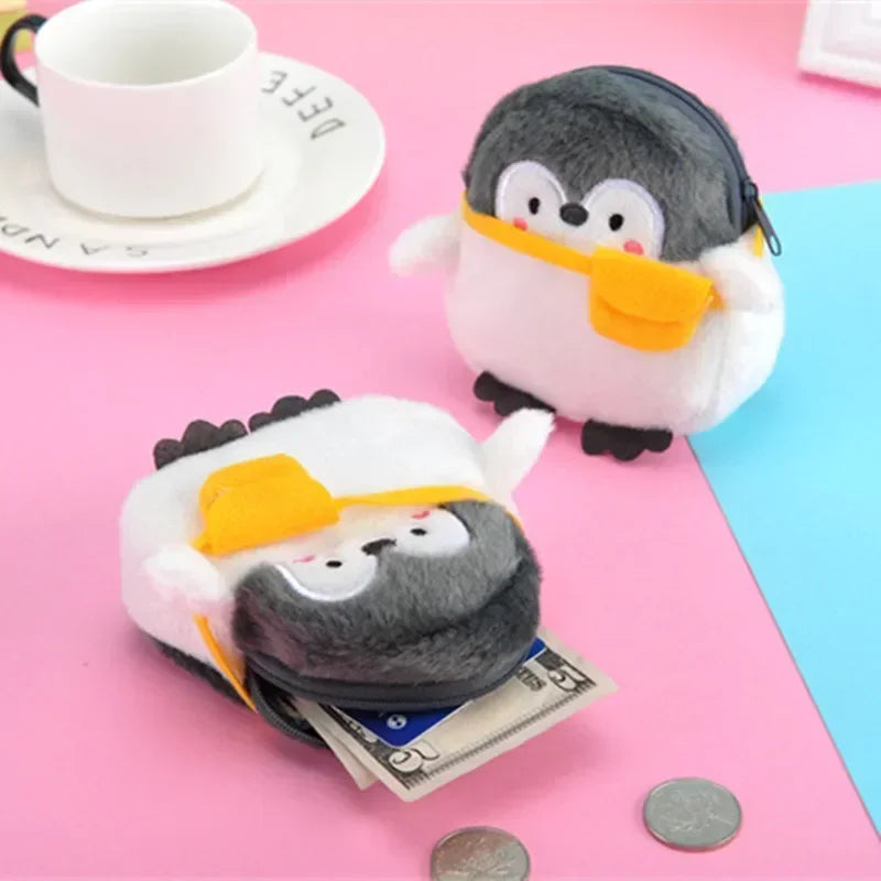 Cute Coin Purse with Keychain | Small Zipper Wallet for Change and Lipstick
