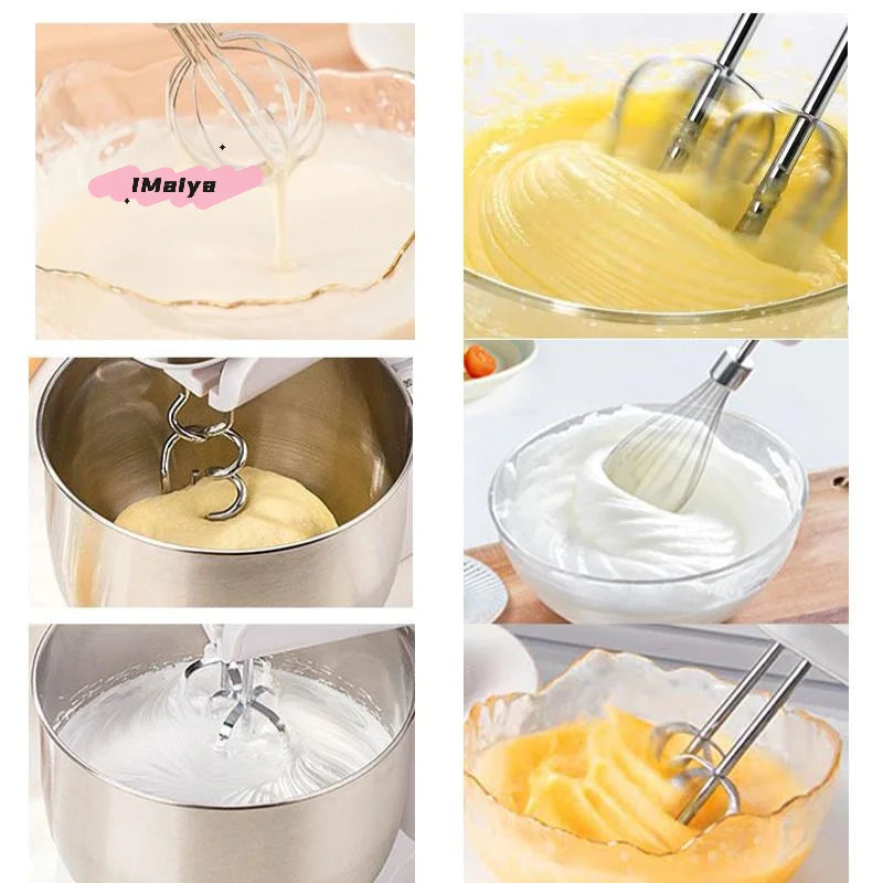 Stainless Steel Egg Beater Set | Handheld Mixing Hooks for Electric Mixer