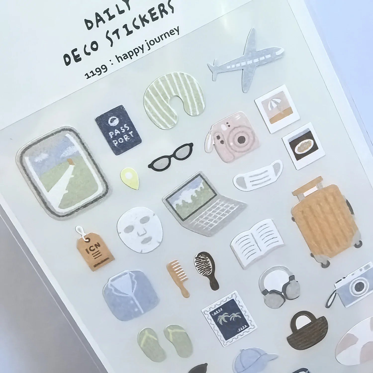 Happy Journey Sticker Set | Korean DIY Scrapbooking and Journal Decor