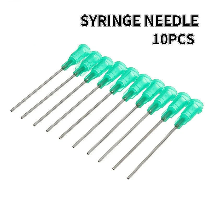 10Pcs Liquid Dispenser Syringe Blunt Needle Tips | Stainless Steel Glue Dispensing