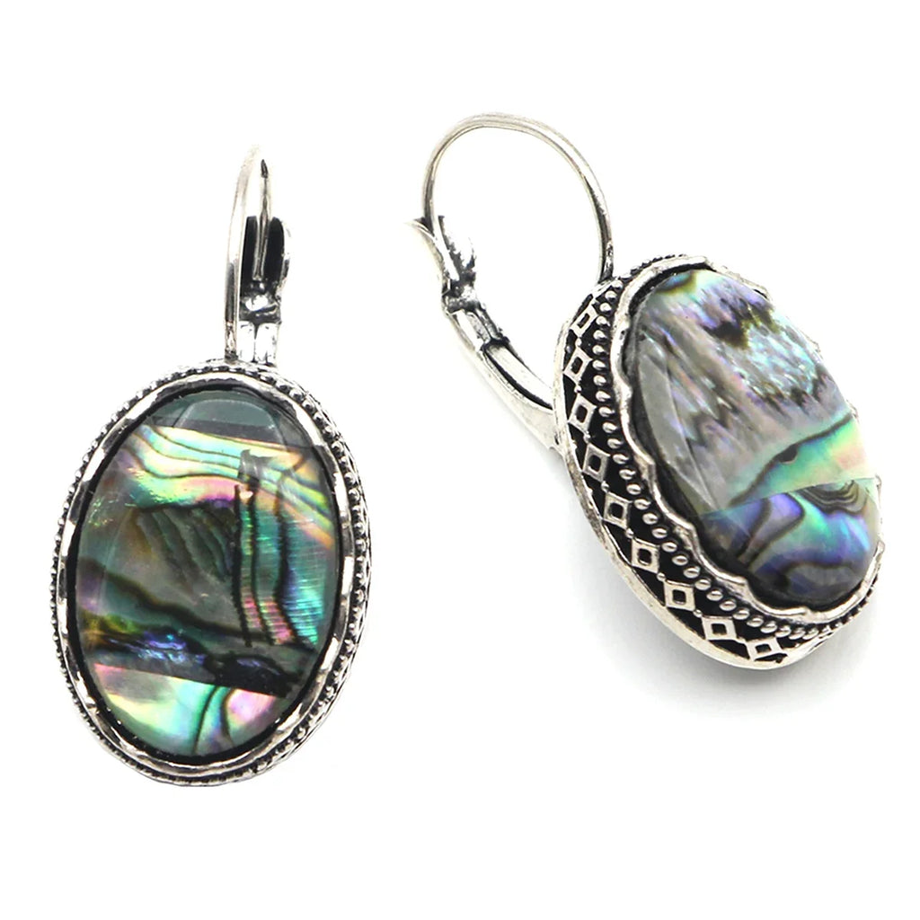 VILLWICE Shell Owl Drop Earrings | Antique Silver Plated Retro Jewelry