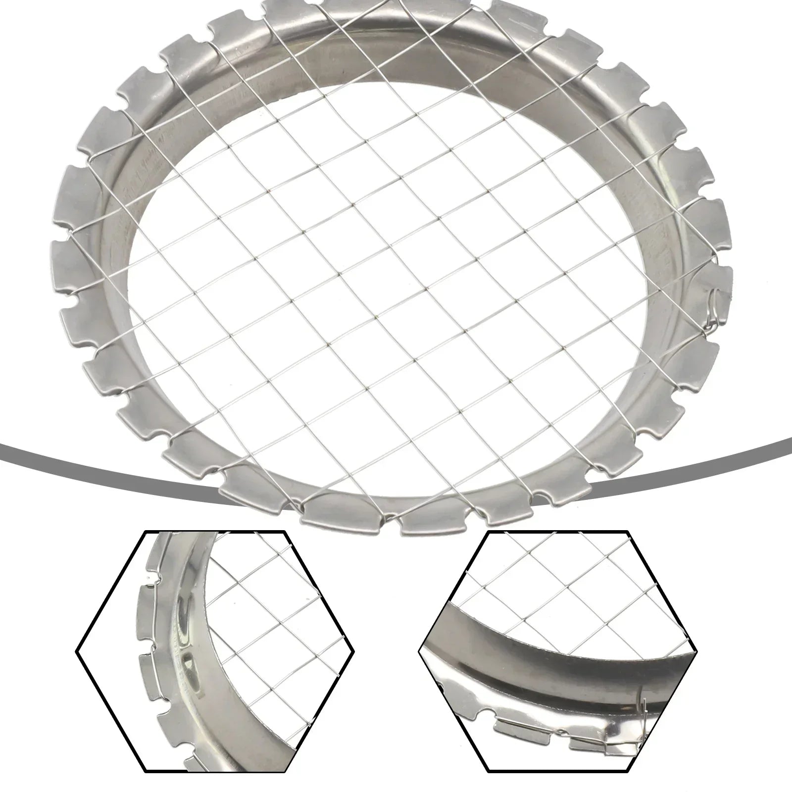 Stainless Steel Round Grid Egg Slicer | Multi-Function Fruit and Vegetable Chopper