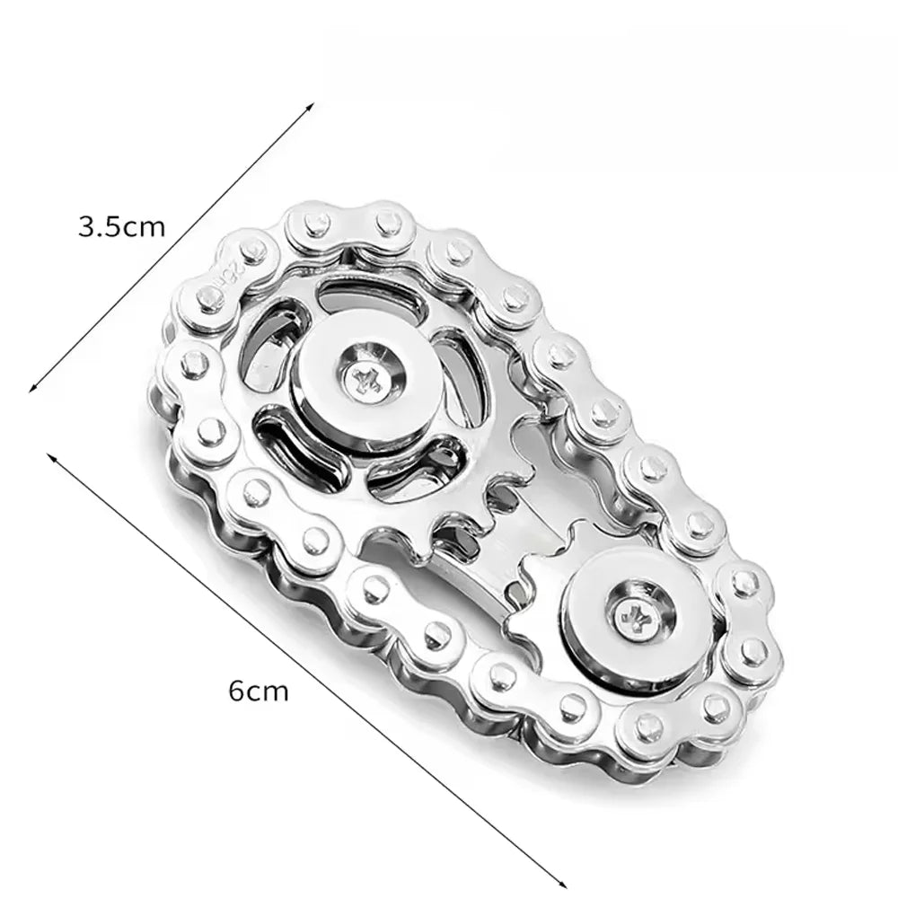 Metal Fidget Spinner Office Desk Toy | Stress Relief Gear Spinner for Adults
