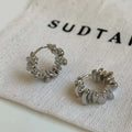Vintage Metal Irregular Wavy Pleated Hoop Earrings | 2026 New Trendy Geometric Temperament Jewelry