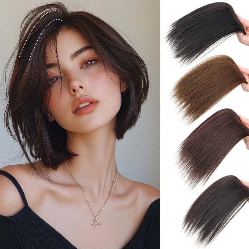 Synthetic Seamless Hair Pads Clip In | Increase Volume Top Hairpiece