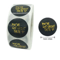 500pcs Pink Black You've Got Great Taste Stickers Gold Foil Business Thank You Stickers | Shipping Labels Handmade Gift Sealing