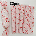 Pink Santa Claus Bow Heart Pattern Wrapping Paper | Christmas Gift Wrap for Fragile Items