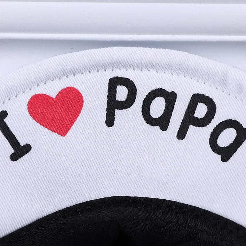 Baby Denim Baseball Cap with I Love Mama Lettering | Summer Hat for Boys and Girls