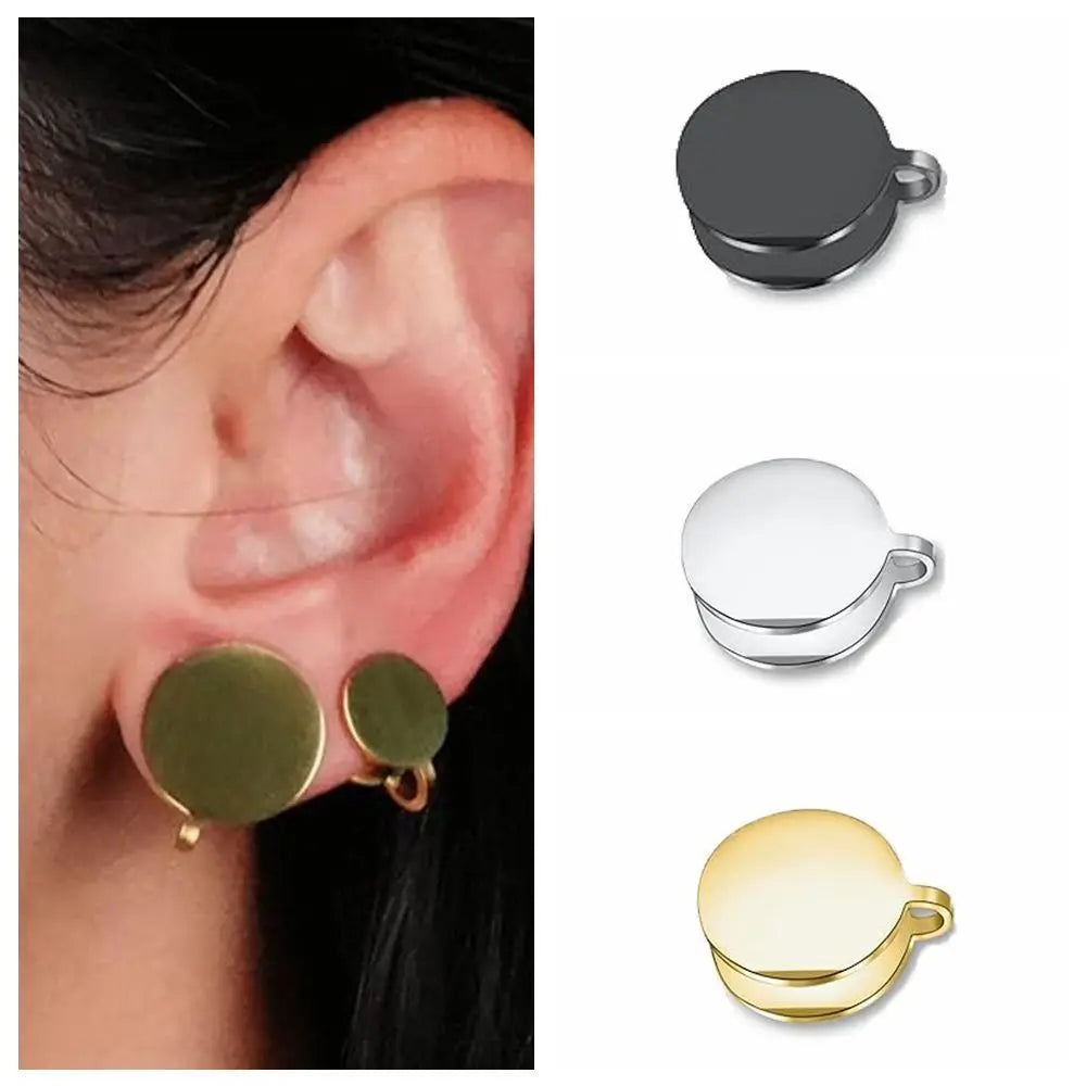 Stainless Steel Clip On Earrings No Piercing Keloid Pressure Earrings | Non-pierced Ear Cuff for Cartilage