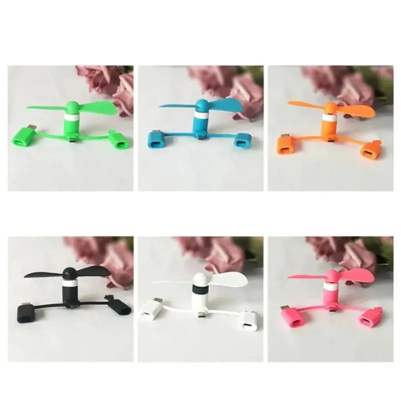 USB Phone Cooler | 3 in 1 Mini Fan for iPhone and Samsung