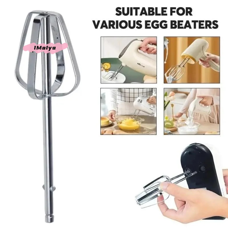 Stainless Steel Egg Beater Set | Handheld Mixing Hooks for Electric Mixer