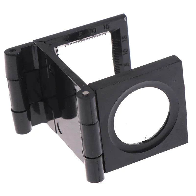 10X 28mm Folding Magnifier Stand Loupe with Scale | Textile & Jewelry Inspection Tool