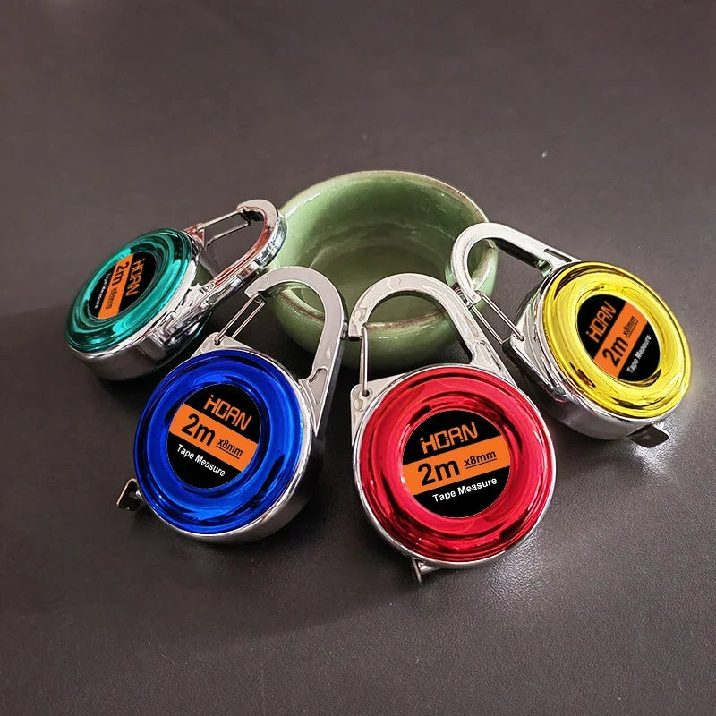 Mini Keychain Tape Measure 2m | Portable Steel Tape Measure Keyring