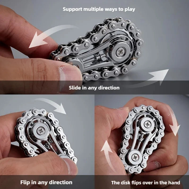 Metal Sprockets Flywheel Fingertip Gyro Fidget Spinner | Antistress Anxiety EDC Fidget Toy