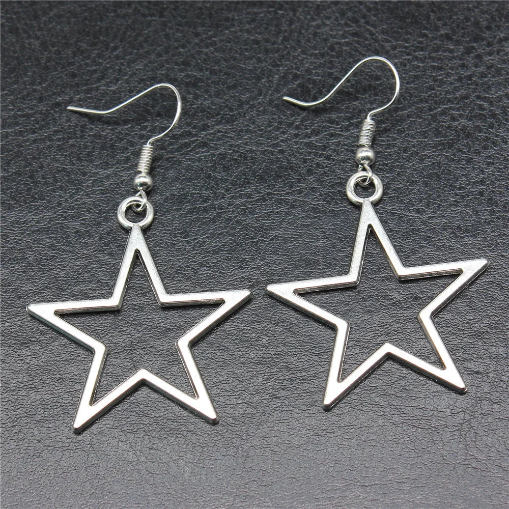 Vintage Star Drop Dangle Earrings | Women's Fashion Jewelry
