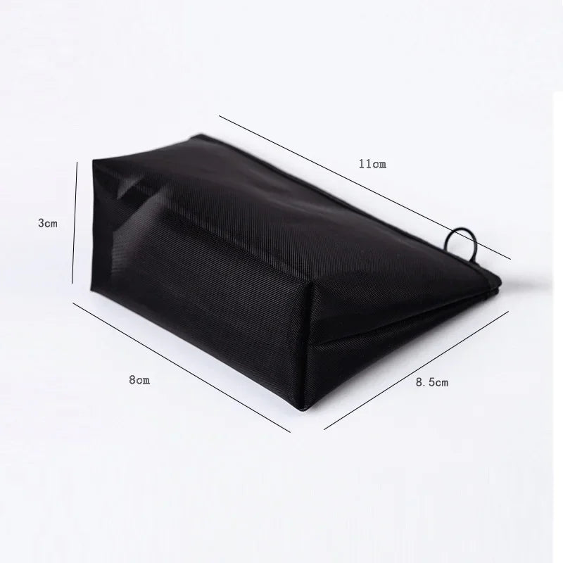 Women Black Mesh Coin Wallet Purse | Small Transparent Organizer Pouch