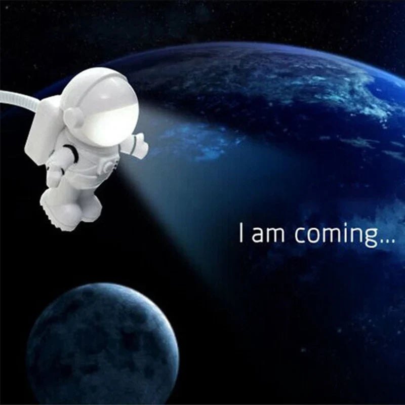 Astronaut LED Desk Lamp | USB Flexible Night Light with Eye Protection