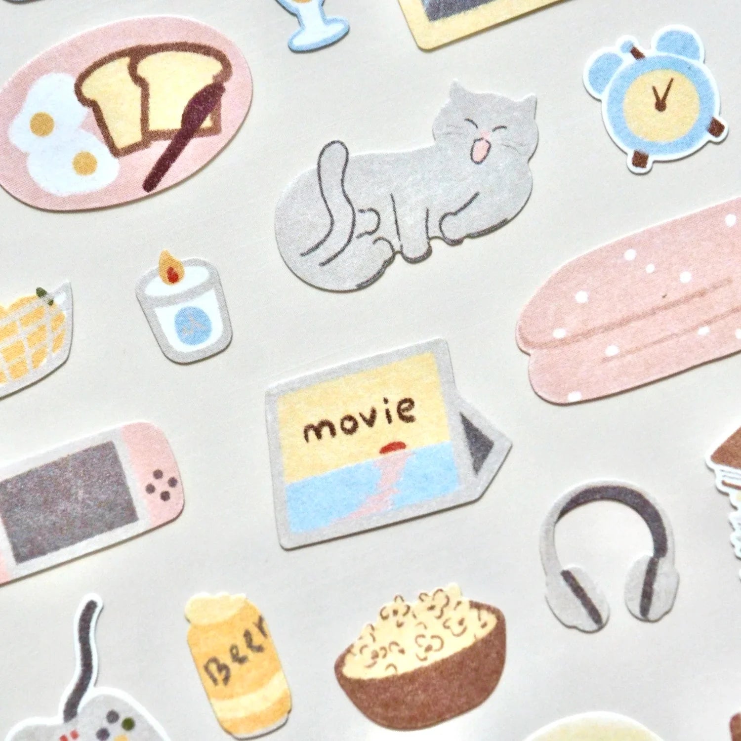 Korean Import Suatelier Lazy Sunday Stickers | Cute Scrapbooking and DIY Journal Decor