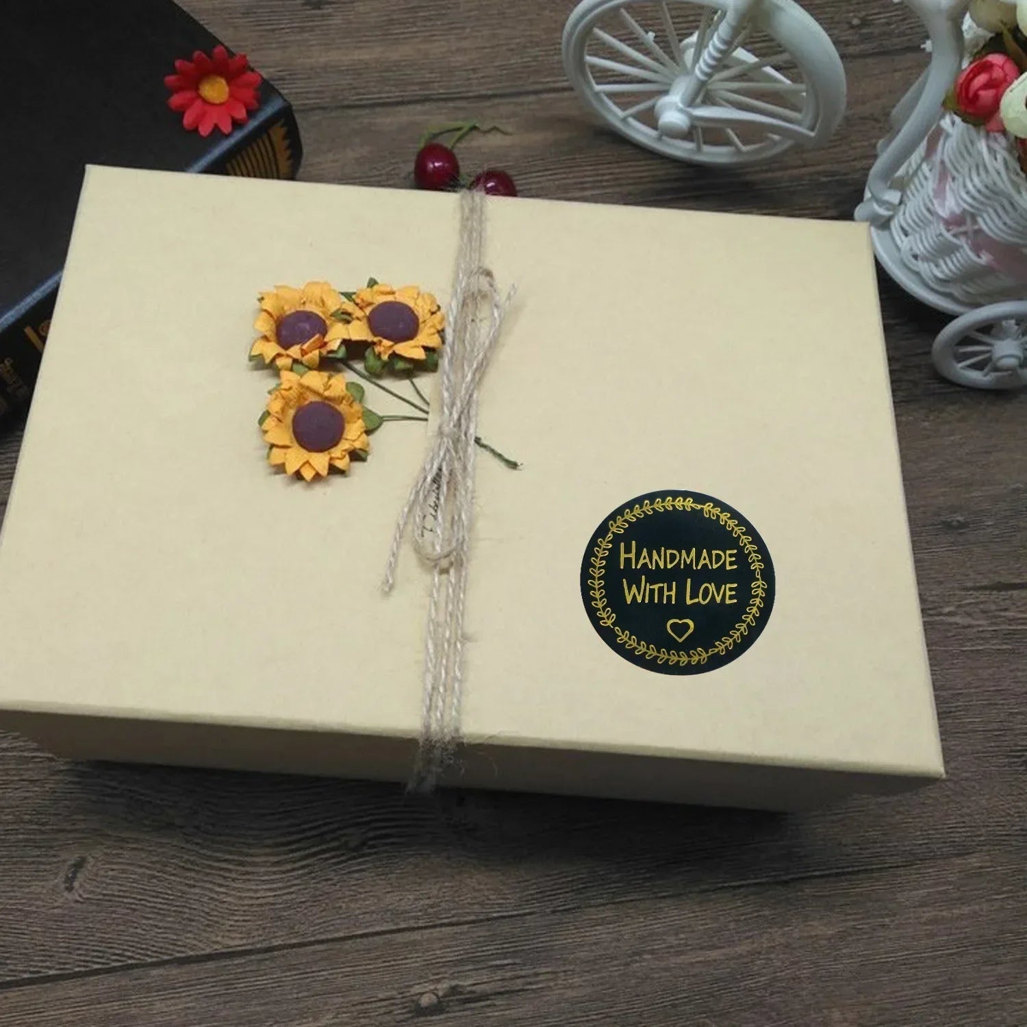 500pcs Handmade With Love Stickers | Baking Label Wedding Party Decoration Envelope Seal