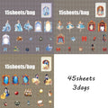 45pcs Fairytale Adventure Story Theme Hard Card Sticker Set for DIY Scrapbook | Mr Paper