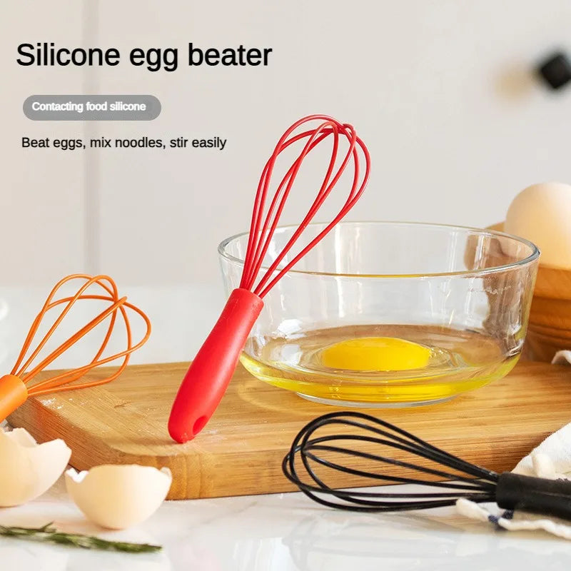 Mini Silicone Egg Beater | Manual Cream Whisk Baking Tool