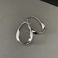 Geometric Twisted Hoop Earrings | Niche Design Statement Jewelry for Women