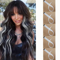 22 Inch Ombre Rainbow Clip In Hair Extensions | 5 Pcs Heat Resistant Synthetic Hairpiece
