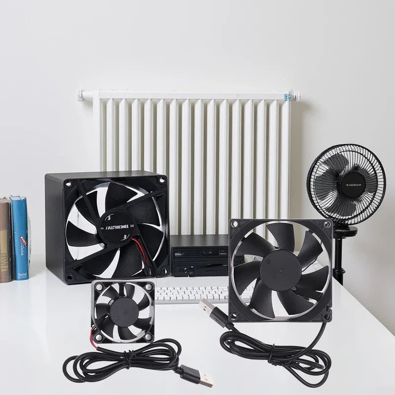 5V USB Router Cooling Fan | Quiet Brushless Desktop Cooler for TV Box Modem PC