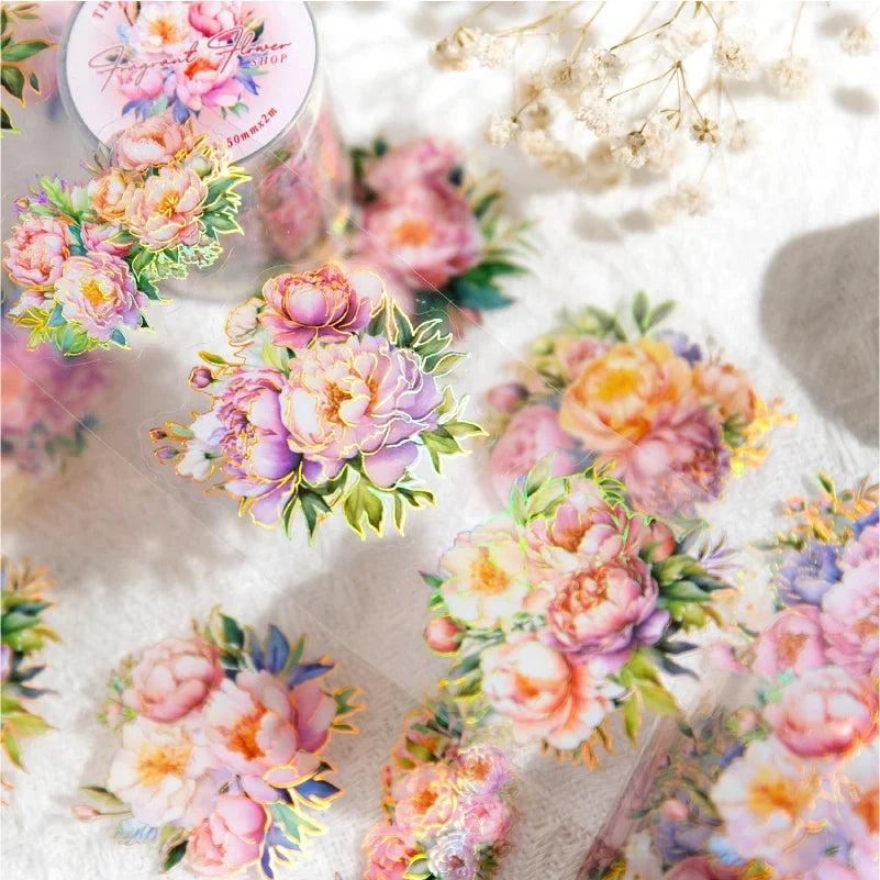 Journal GO Flower Washi Tape Set | Fragrant Scrapbooking Decorative Tape