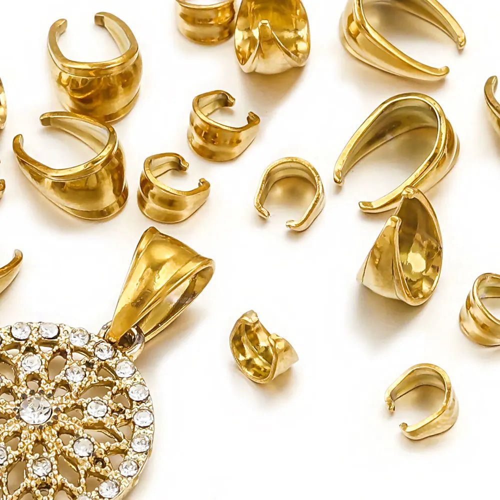 Gold Plated Melon Clasps | Stainless Steel Jewelry Connectors