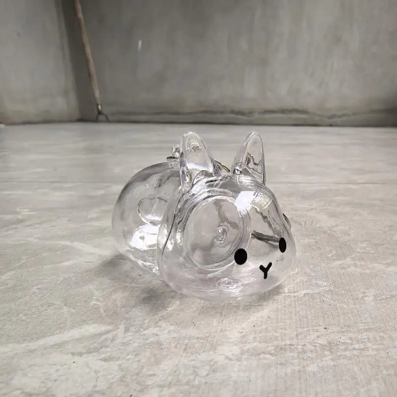 Pet Hair Memorial Transparent Storage Box Keyring | Cute Animal Rabbit Fur Organizer Keychain Bag Pendant
