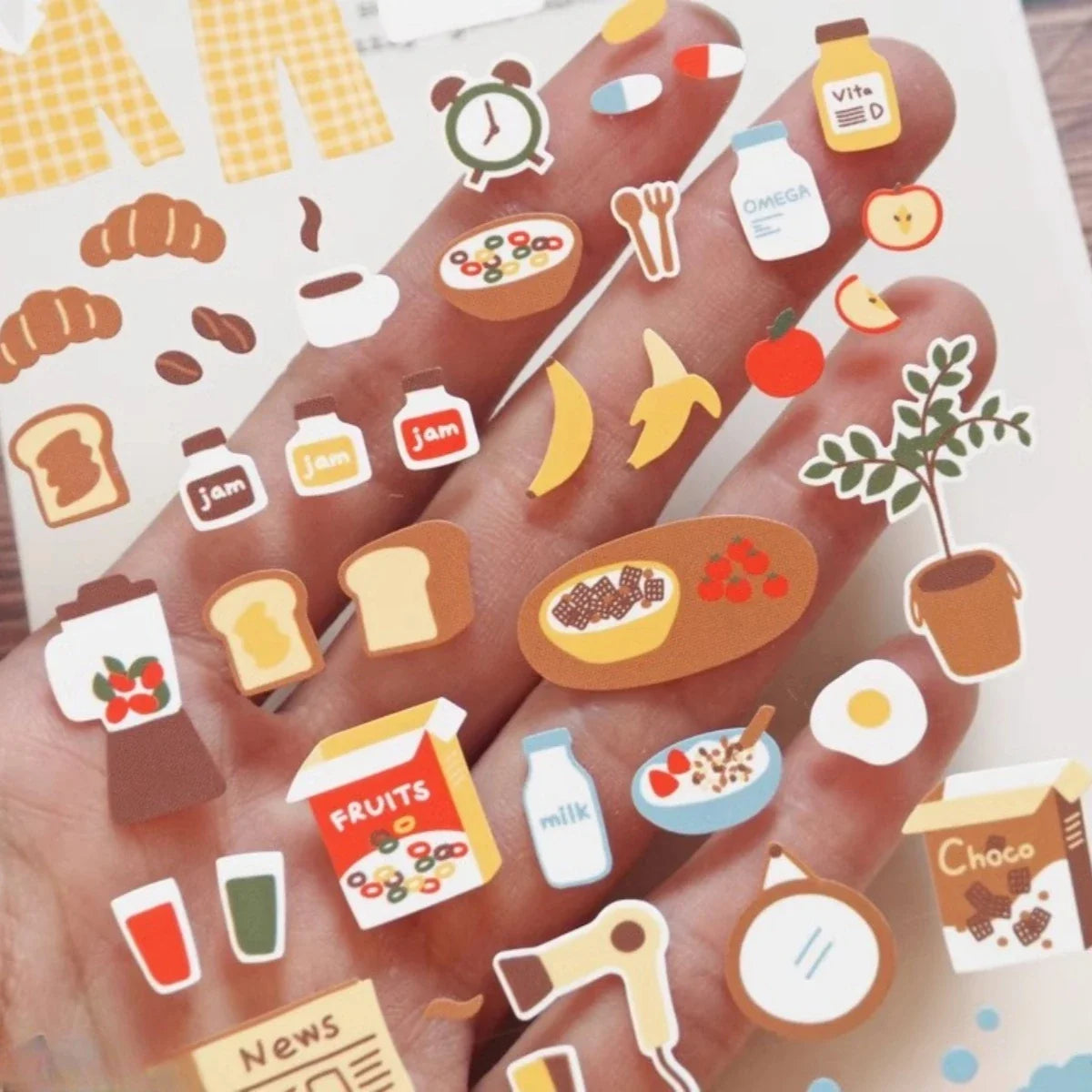 Korean Import Breakfast Stickers Set | Scrapbooking and Journaling Decor