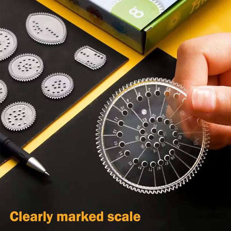 22 Pcs Geometric Drawing Tools Set | Creative Learning Painting Toy for Kids