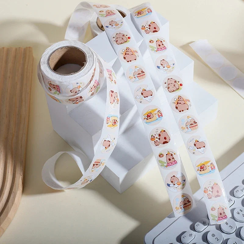400pcs Cute Capybara Stickers | DIY Scrapbook and Reward Seal Set