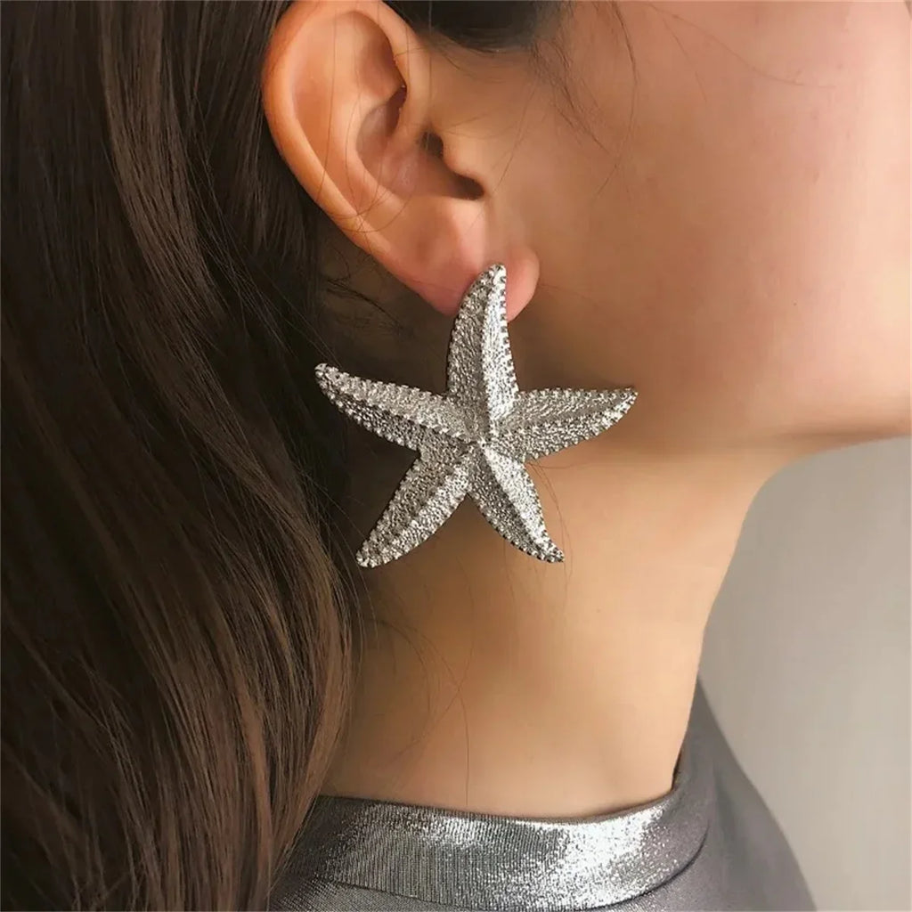 Classic Starfish Stud Earrings | 2pcs Summer Beach Fashion Jewelry for Women