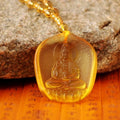 Handcrafted Buddhist Mala Bead Necklace | Stone Buddha Pendant