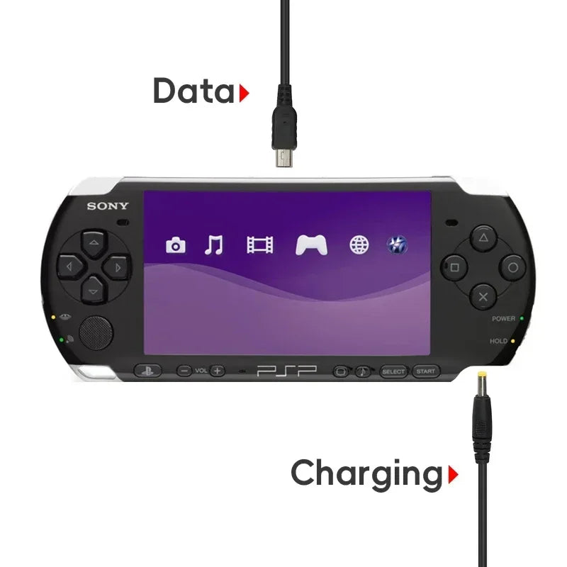 DATA FROG 2 in 1 USB Data Charger Cable for PSP 1000 2000 3000