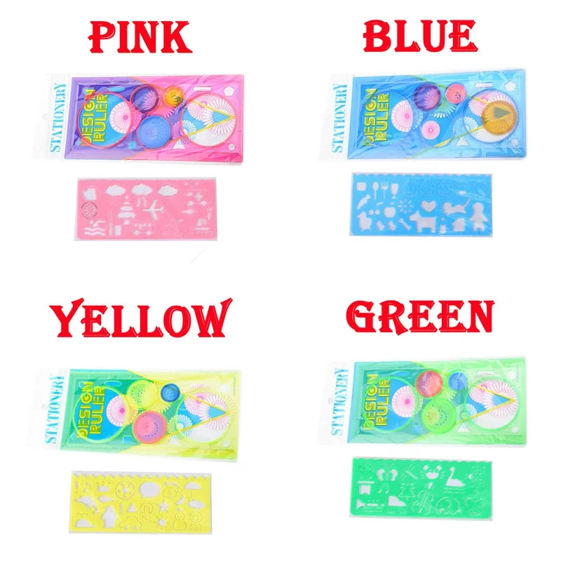 Geometry Spirograph Drawing Stencils Set | Creative Flower Ruler for Kids Art